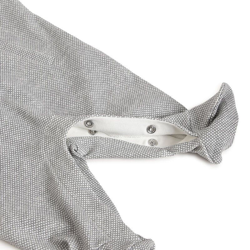 Boys Grey Embellished Leg Opening Babysuit image number 3